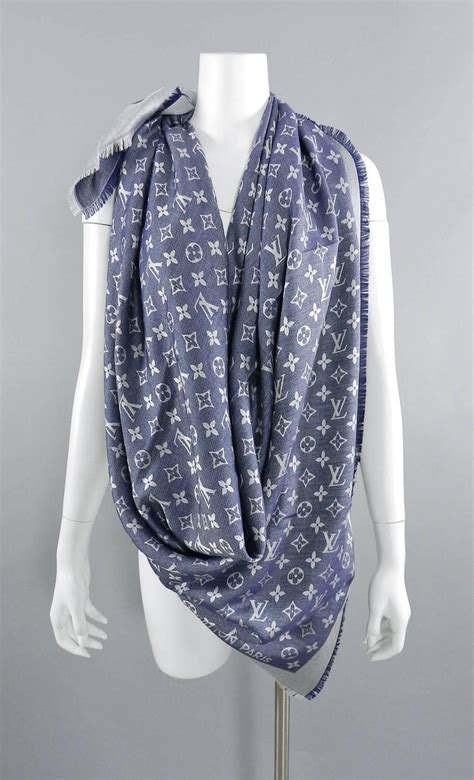 louis vuitton flowering scarf|louis vuitton denim scarf.